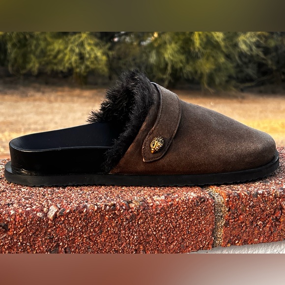 NWOB $99 Kurt Geiger London Suede Hatton Slippers / Mule - Picture 2 of 9